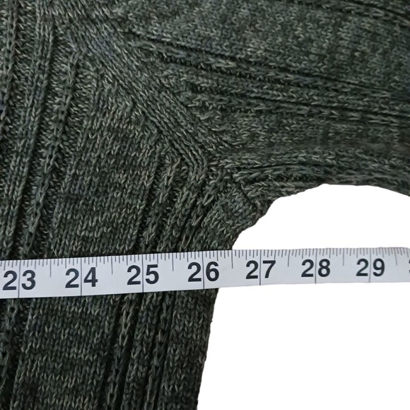 Vintage Consensus Sweater Mens XL 100% Cotton Cable Knit Mock Neck 1/4 Zip Heavy - Picture 8 of 9